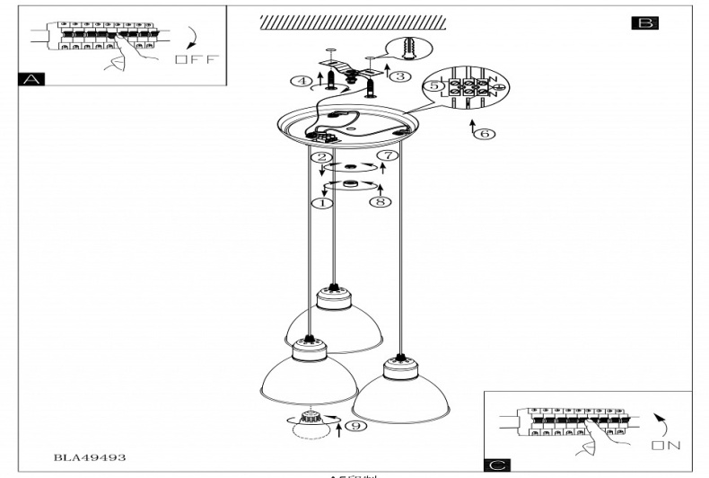 Подвесной светильник Eglo Priddy 1 49493 - 3