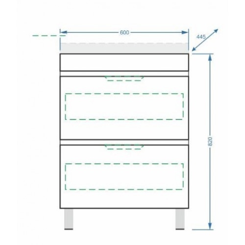 Тумба под раковину напольная Stella Polar Памелла 60 белая SP-00000612 - 2