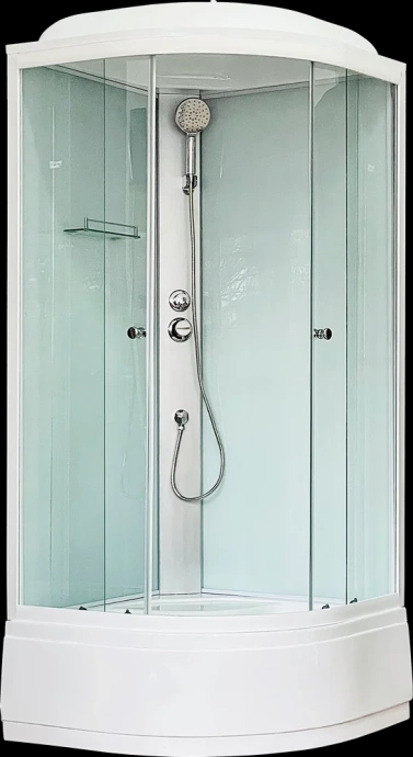 Душевая кабина Royal Bath CK 90x90 стекло прозрачное профиль белый RB90CK5-WT - 0