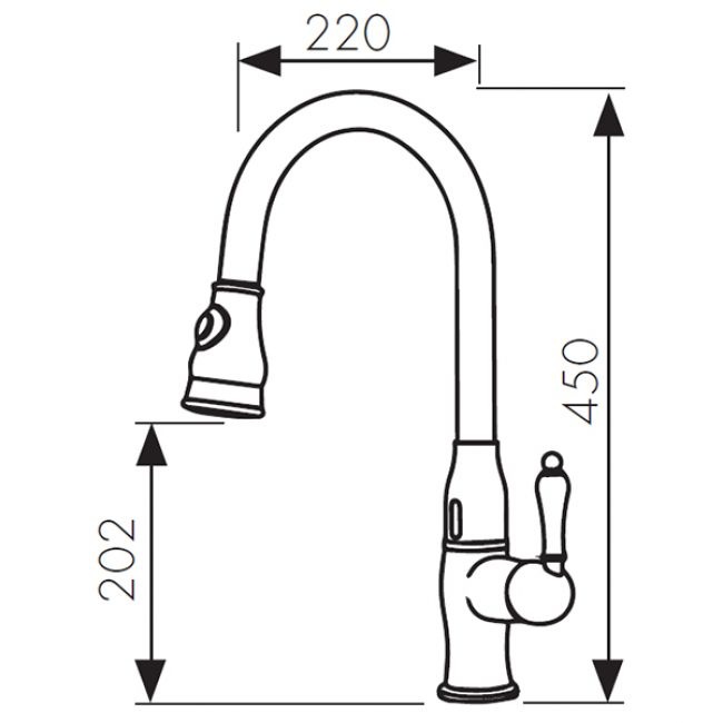 Смеситель для кухонной мойки KAISER Vincent  31344 - 1