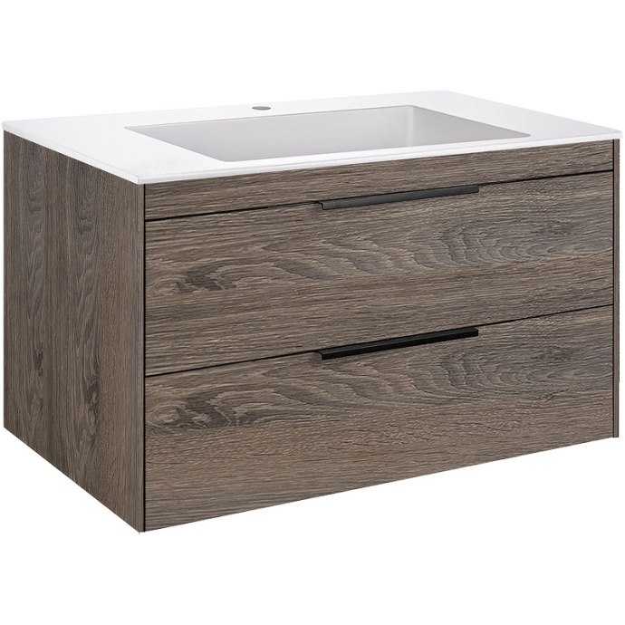 Тумба под раковину Vincea Chiara 80 темное дерево VMC-2C2800RO - 1