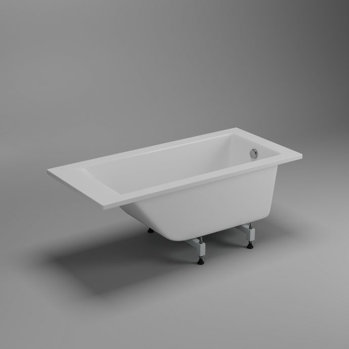 Ванна из литьевого мрамора Delice Diapason 150х70 белый DLR330003 - 1