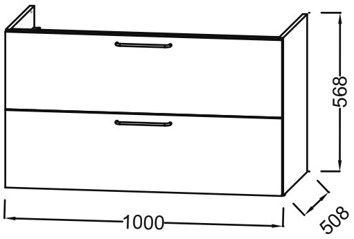 Тумба под раковину Jacob Delafon Odeon Rive Gauche 100 белый - хром EB2524-R5-N18 - 2