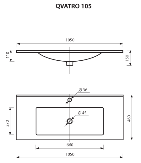 Барселона -105 Тумба подвесная с 3 ящ. белая эмаль П-Брс01105-011П3Я - 2