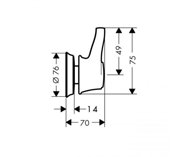 Вентиль Hansgrohe  хром  15961000 - 1