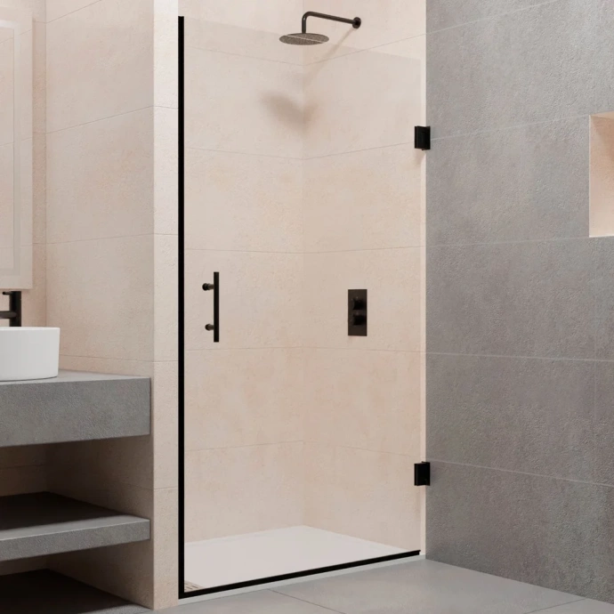 Душевая дверь в нишу RGW Passage PA-06B 60х195 профиль черный стекло прозрачное 41080606-14 - 0