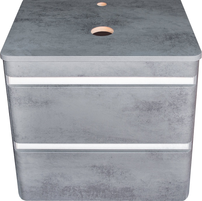 Тумба для комплекта Style Line Атлантика 70 Люкс Plus, подвесная, бетон тёмный СС-00002282 - 0