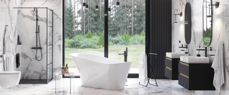 Смеситель напольный для ванны с душем Excellent Pi черный матовый AREX.1255BL - 1