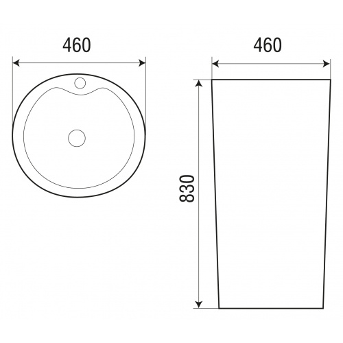 Раковина напольная Weltwasser WW Salzbach 007 GL-WT 46 белый  10000005491 - 1
