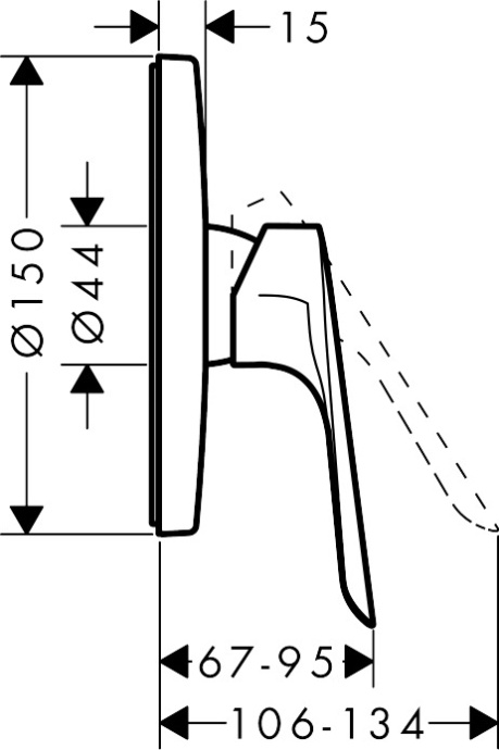 71603000 HG Logis E смеситель для душа (внешняя часть) - 1