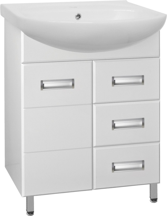 Тумба для комплекта Style Line Ирис 65 белая ЛС-00000016 - 3