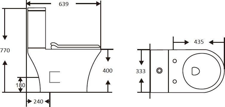 Унитаз-компакт Orange C01-000W безободковый, с микролифтом C02-000W - 9
