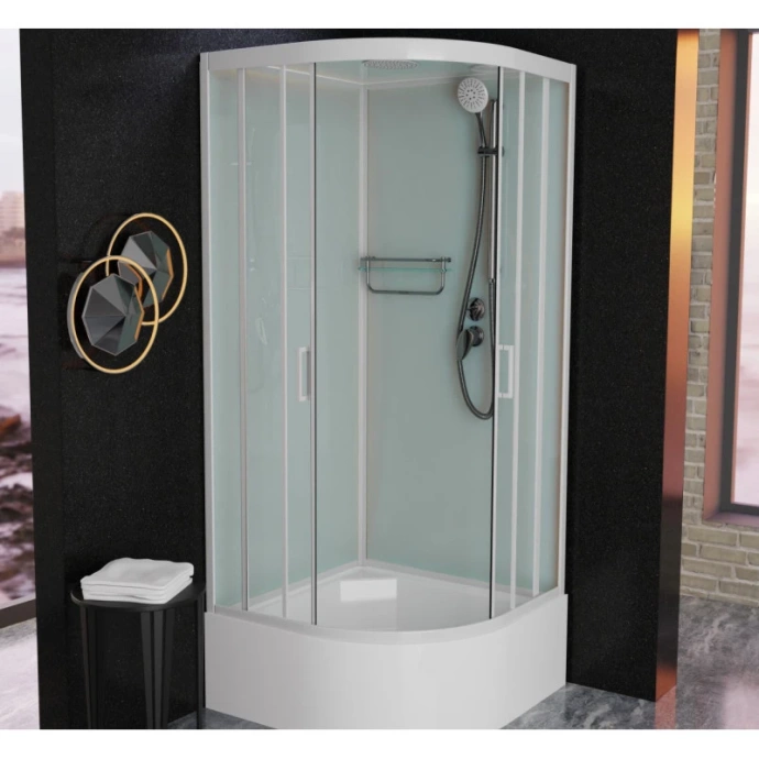 Душевая кабина Frank 100х100 белая стекло матовое 20034 - 2