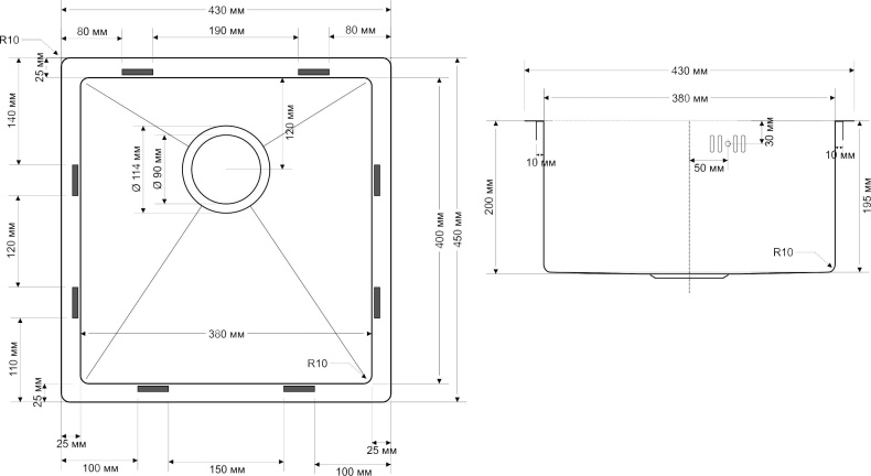Мойка кухонная Seaman Eco Bremen SBO-4345 SBO-4345.A - 1