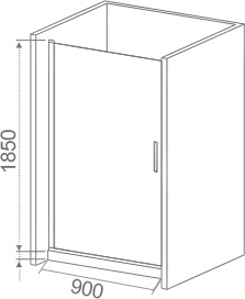 Душевая дверь в нишу Good Door Pandora  DR90-C-CH ПД00070 - 4