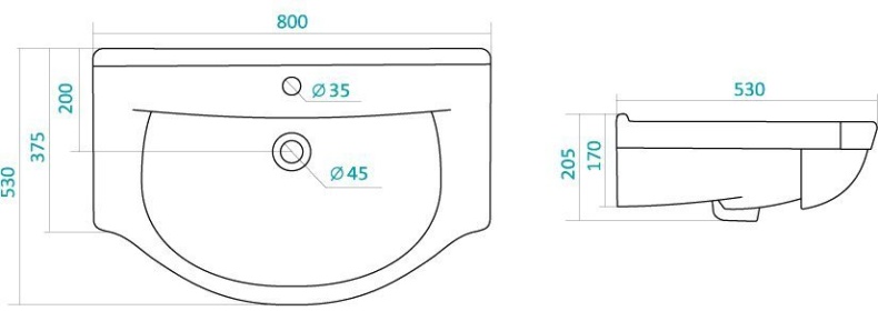 Тумба с раковиной Style Line Эко Фьюжн №26 80 белая - 11