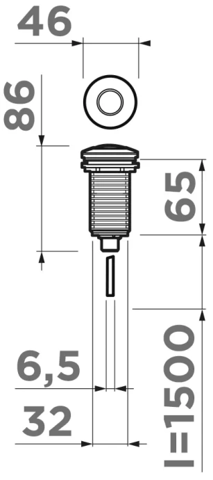 Пневматическая кнопка для измельчителя Omoikiri античная латунь  4996040 - 2
