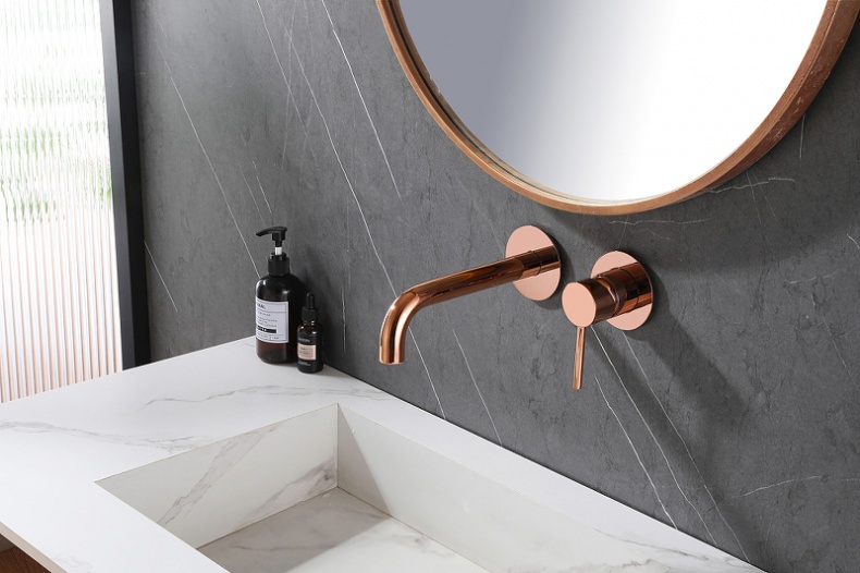 Смеситель для раковины ABBER Wasser Kreis розовое золото AF8112RG - 1