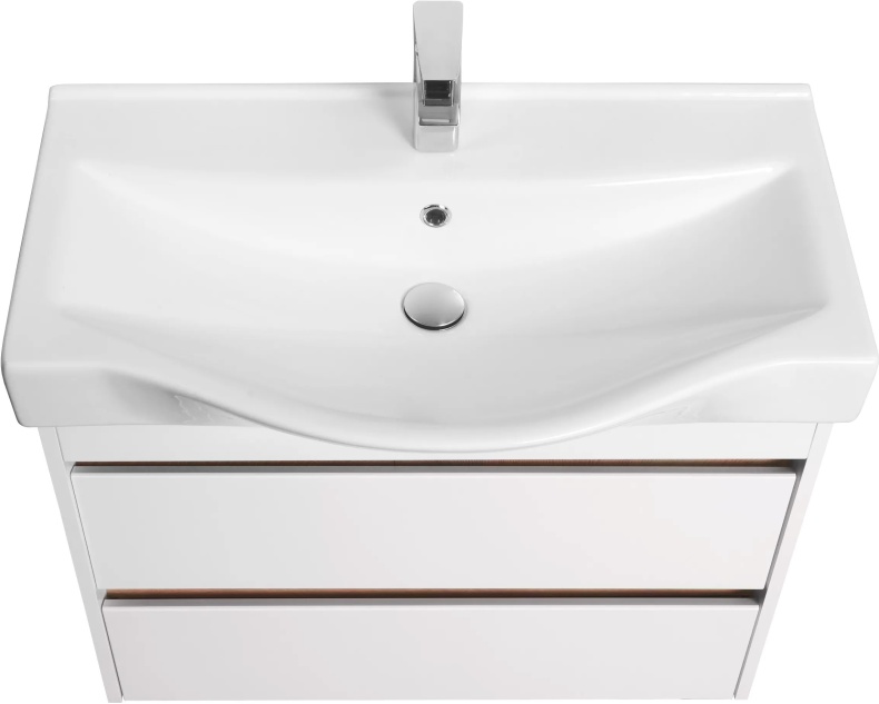 Тумба с раковиной Aquaton Нортон 80 белый глянец 1A2489K0NT010 - 1