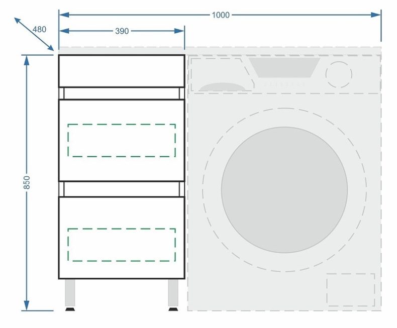 Тумба под раковину Stella Polar Мадлен Марсал 110 белый SP-00000852 - 8