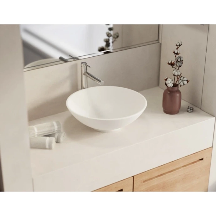 Раковина накладная Whitecross Jade D 40.5 белая матовая 0703.040040.200 - 1