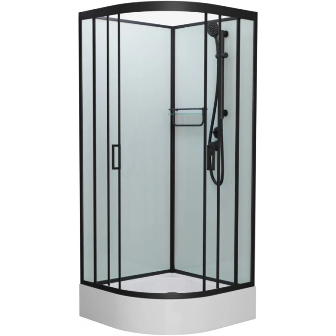 Душевая кабина Frank 90х90 черная стекло матовое 20063 - 0