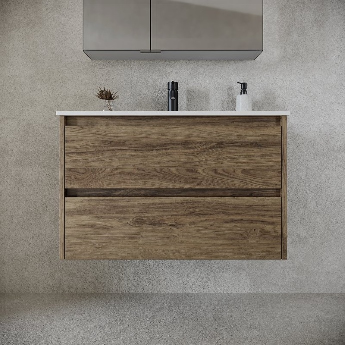 Тумба под раковину подвесная Sancos Libra 80 светлое дерево LB80ECH - 1