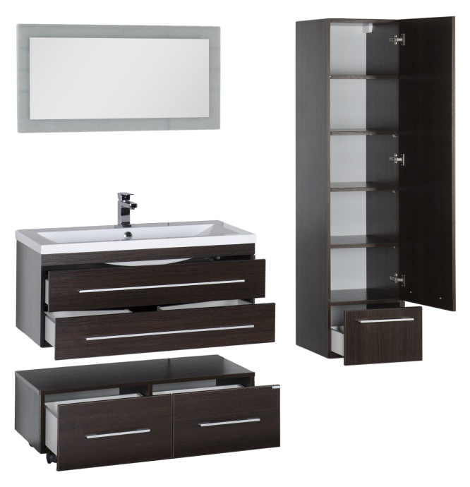 Тумба Aquanet Нота 100 подкатная венге 00170750 - 18