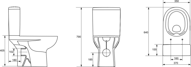 Унитаз-компакт Cersanit Street Fusion Clean On 011 KO-SFU011-3/5-COn-S-DL S-KO-SFU011-3/5-COn-S-DL-w - 4