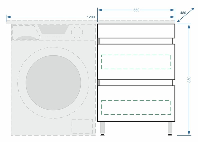 Тумба под раковину Stella Polar Мадлен Марсал 120 белый SP-00000406 - 8