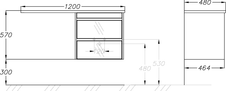 Тумба для комплекта Opadiris Фреш 56 под стиральную машину 00-00002179 - 4