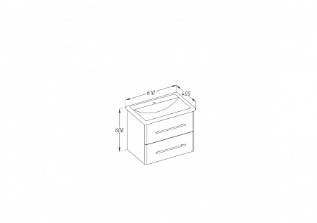 Тумба под раковину Opadiris Арабеско 60 белая Z0000010901 - 3