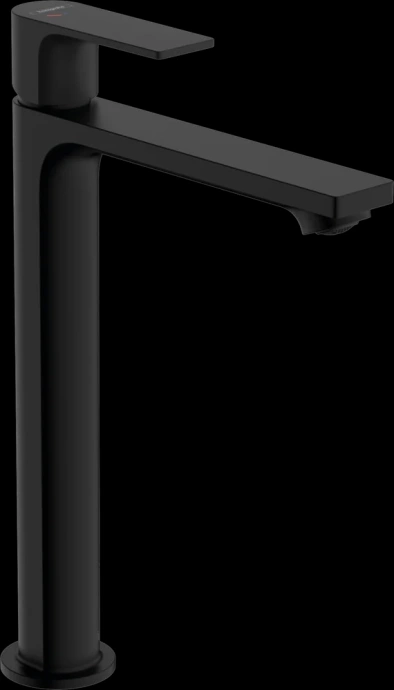 Смеситель для раковины Hansgrohe Rebris E с донным клапаном черный матовый 72591670 - 0