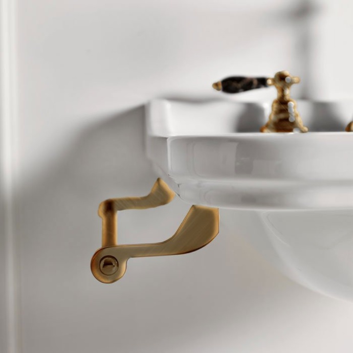 Kerasan Waldorf Полотенцедержатель боковой для раковин, 40см, цвет бронза 740893 br - 0