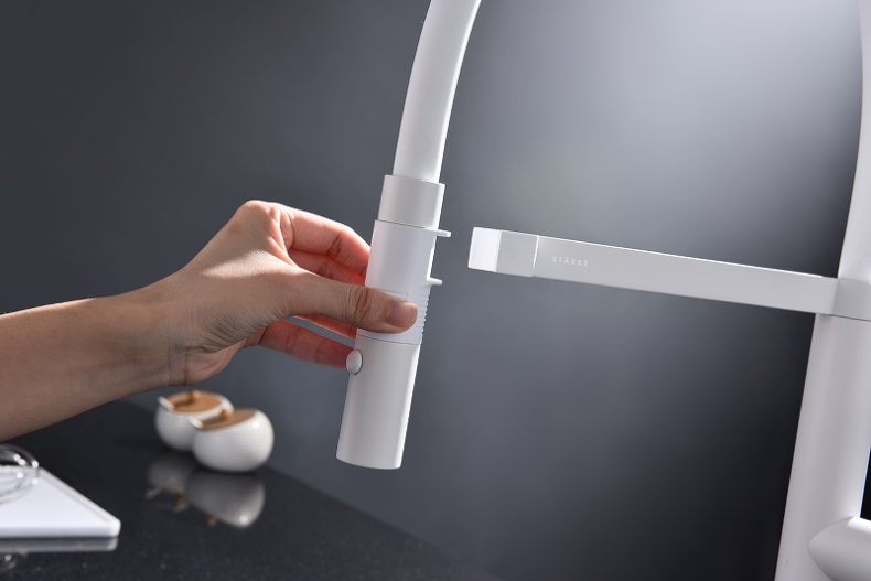 Смеситель для кухни Paulmark Leader белый матовый Le214101-431 - 6