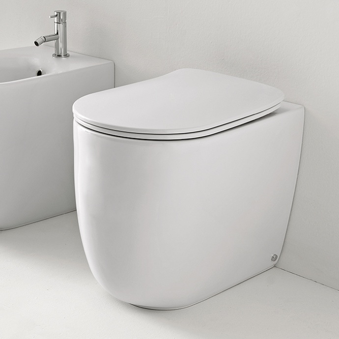 Kerasan Nolita Унитаз безободковый пристенный 55х35 см, с креплениями WB5N, цвет Белый матовый 531830 - 0