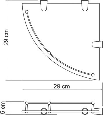 Полка Wasserkraft K-544 угловая - 3