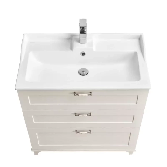 Тумба с раковиной напольная Aquaton Леон 80 белый 1A1878K0LBPS0 - 1