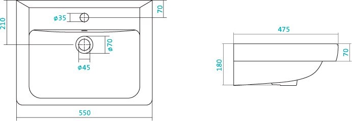 Мебельная раковина Santek Тигода 55 1.WH30.2.126 - 2