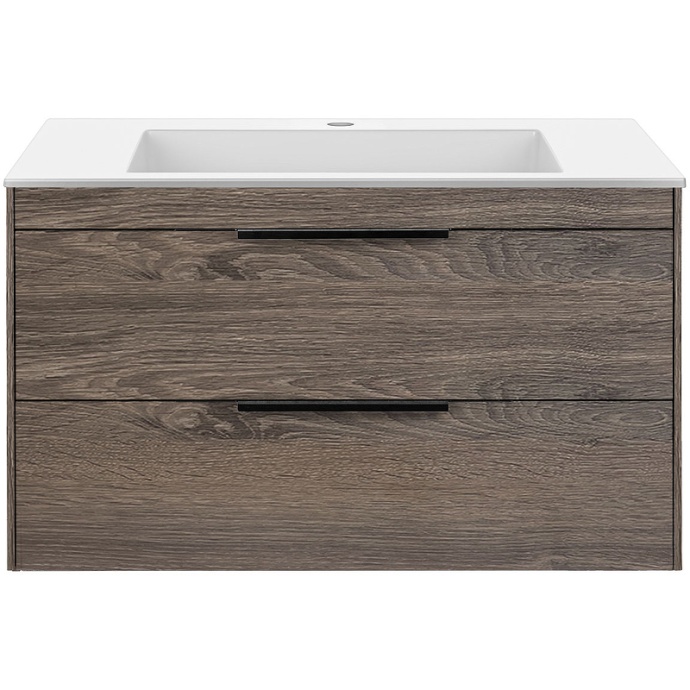 Тумба под раковину Vincea Chiara 80 темное дерево VMC-2C2800RO - 0