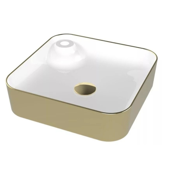 Раковина накладная Bien Flame 42 золото - белый FALG04302FD1G2000 - 0