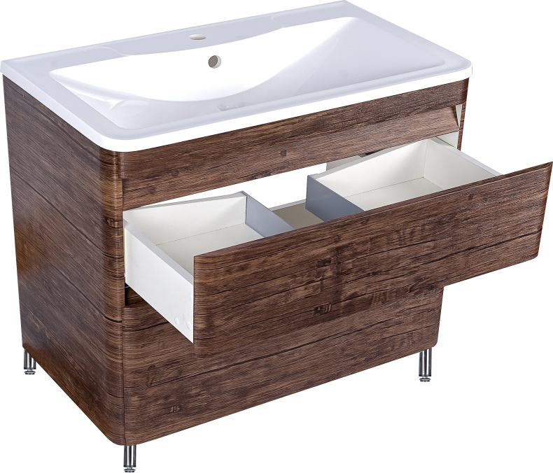 Тумба для комплекта Style Line Атлантика 90 Люкс Plus, напольная, старое дерево СС-00002211 - 3