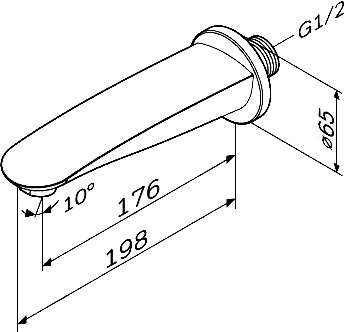 Излив AM.PM Like F8070000 для ванны - 1
