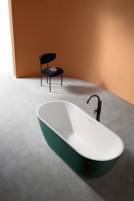 Ванна из искусственного камня Abber Frankfurt 170х75 темно - зеленый матовый AM9941MBG - 3