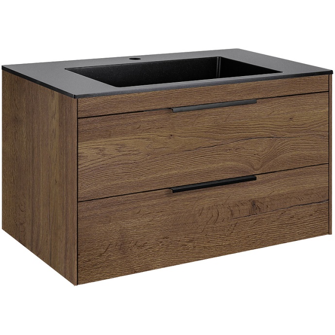 Тумба под раковину Vincea Chiara 80 темное дерево VMC-2C2800TO - 4