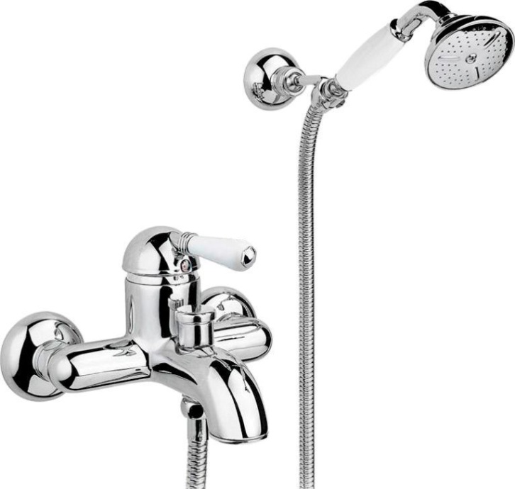 Смеситель для ванны Nicolazzi Mont Blanc белый, хром  3401CR76 - 0