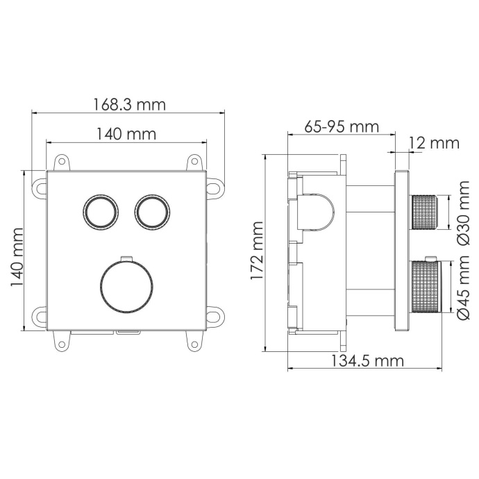 NEW Aisch 5548 Thermo Термостатический смеситель для ванны и душа - 2