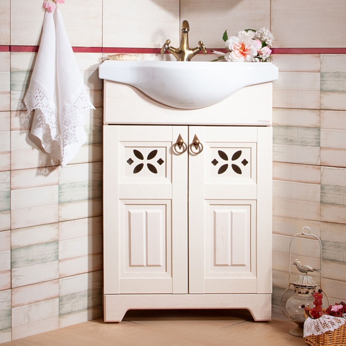 Тумба для комплекта Бриклаер Кантри 60 бежевый дуб, угловая 4627125413704 - 0