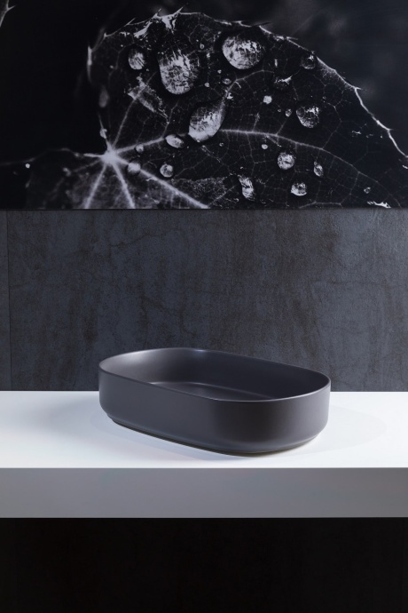 Раковина Allen Brau Fantasy Oval 55x36, серая 4.11022.AN - 3