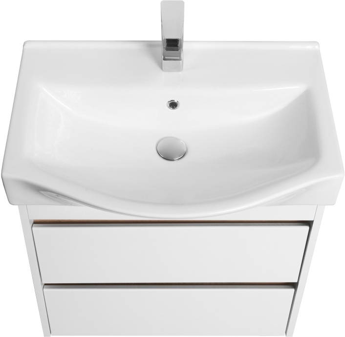Тумба под раковину Aquaton Нортон 65 белый глянец 1A248801NT010 - 0